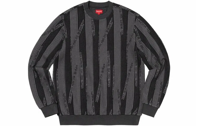 Supreme Textured Stripe Crewneck