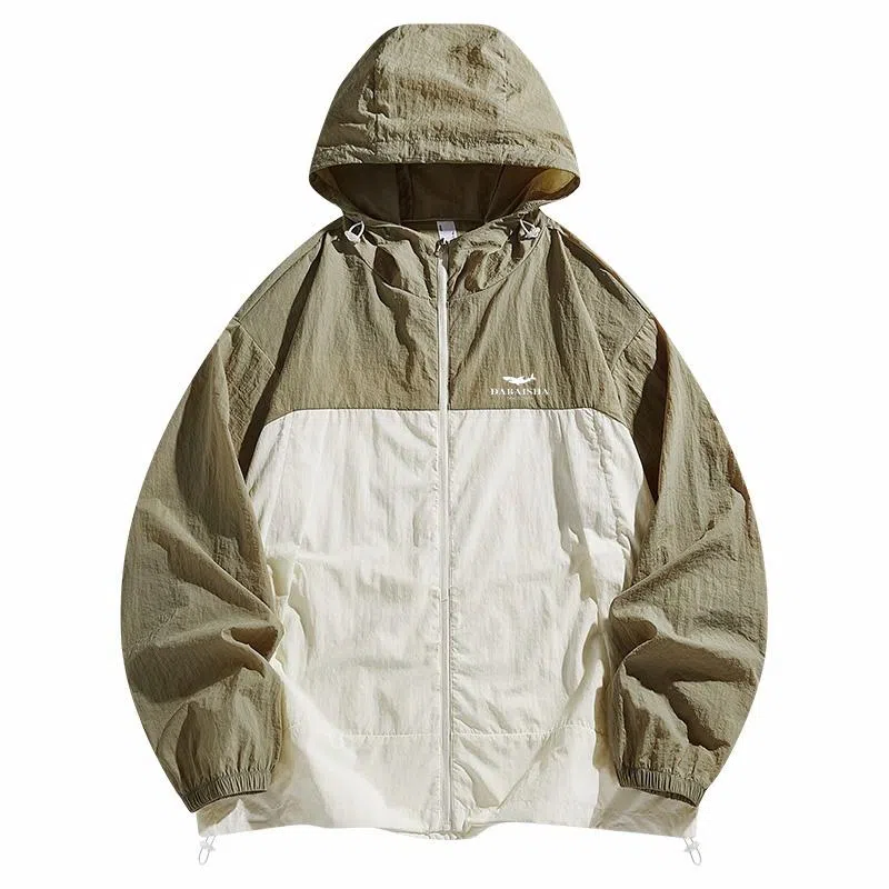 大白鲨 户外轻薄款透气外套潮牌速干防晒服 男款