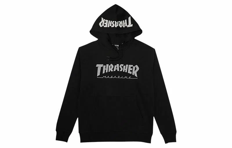 Thrasher Reflective Hood Black