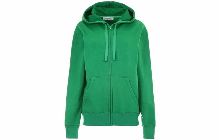 Valentino Logo Hoodie Green