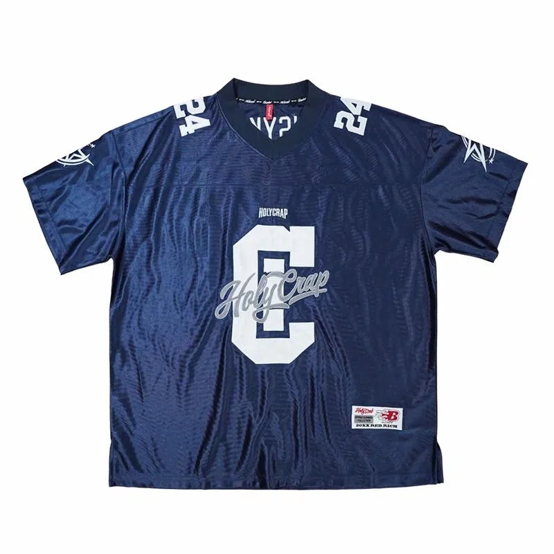 Holycrap V-Neck Navy Tee