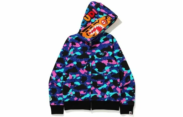 A BATHING APE x KID CUDI Camo Tiger Hoodie
