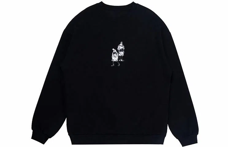 Organic Emotion Punk Print Sweatshirt Black