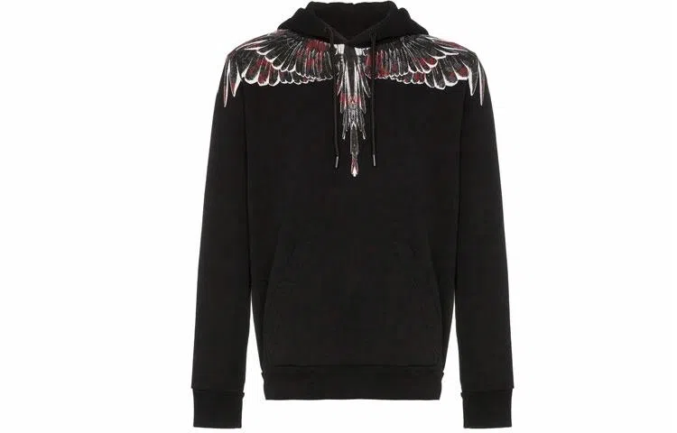 Marcelo Burlon Wing Print Hoodie Black