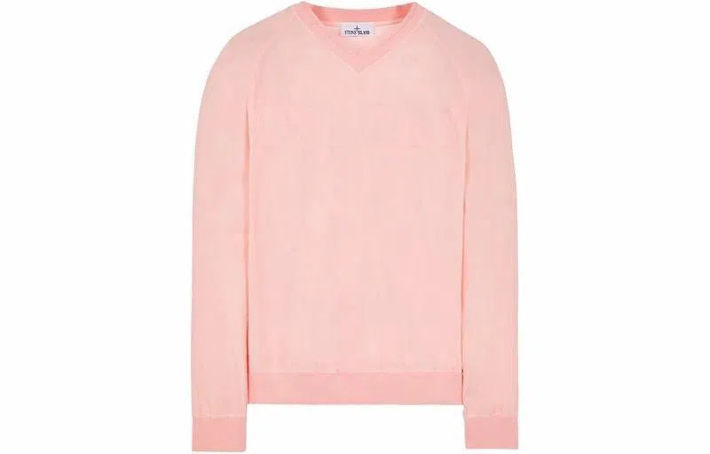 Stone Island V-Neck Pullover Pink