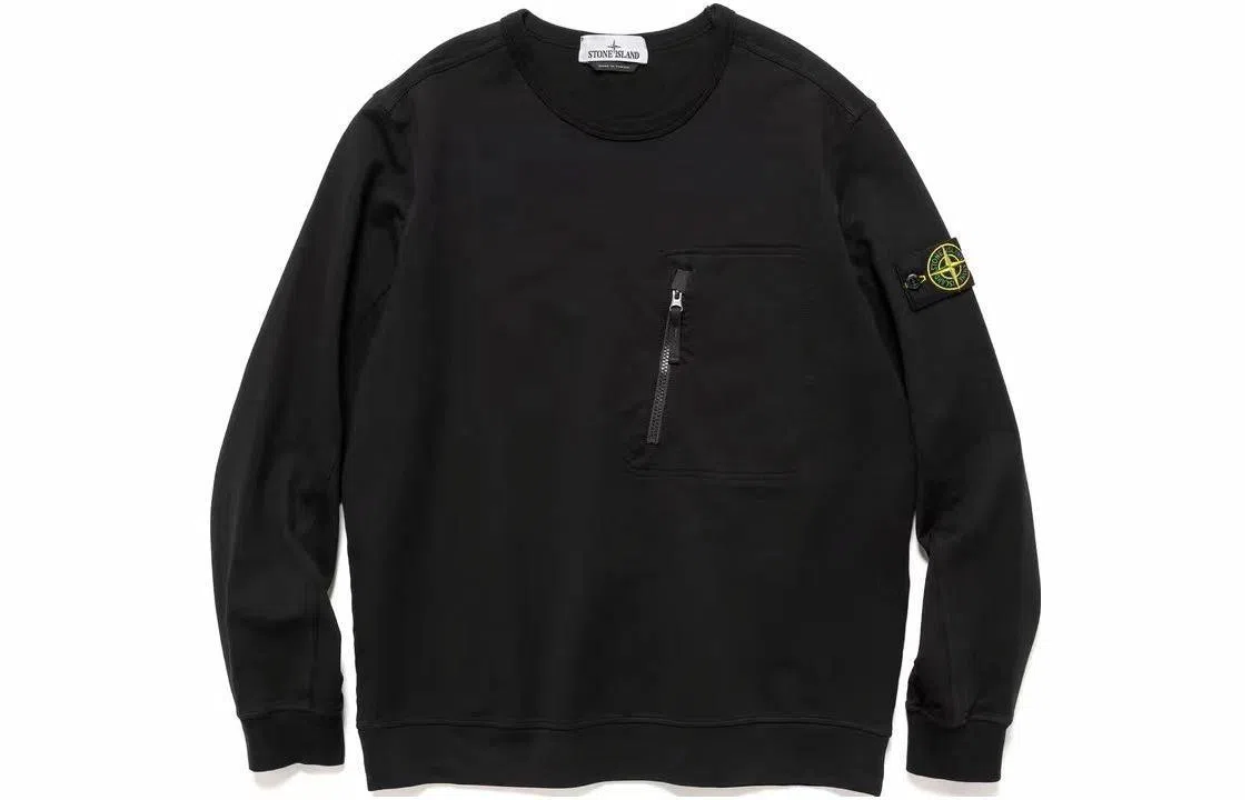 Stone Island SS23 Logo Crewneck Sweatshirt Black
