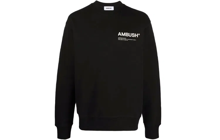 AMBUSH FW21 Logo Long Sleeve Sweatshirt Black