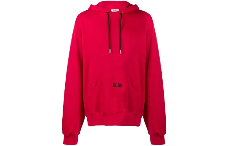 GCDS FW21 Logo Hoodie Red
