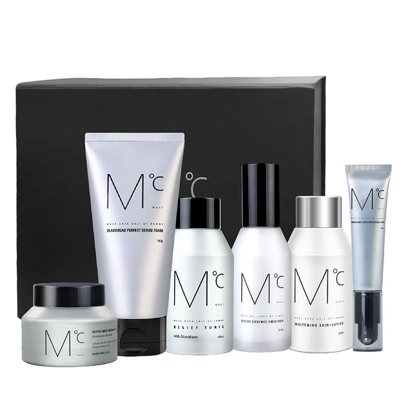 蒙度士 深层清洁美白男士肤套装 补水保湿控油去黑头淡化黑眼圈 六件套