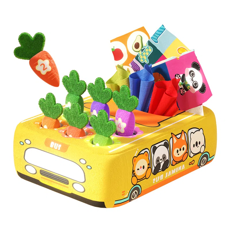 益米 撕不烂布书拔萝卜抽纸 玩具