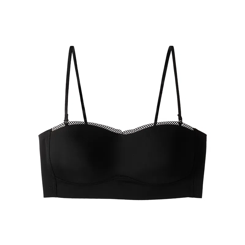 内在密码 纯色蕾丝边可外露细肩带防走光聚拢文胸 女款