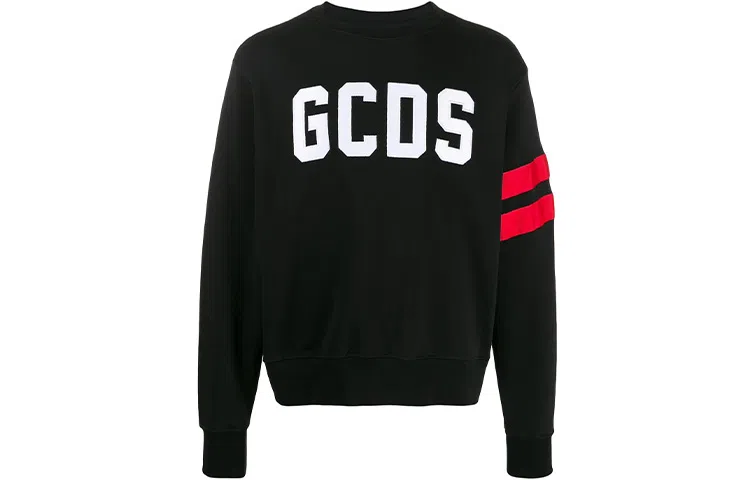 GCDS Logo Crewneck Sweatshirt Black