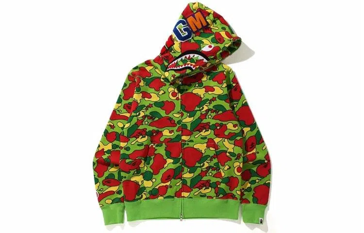 A BATHING APE Sta Camo Shark Zip Hoodie