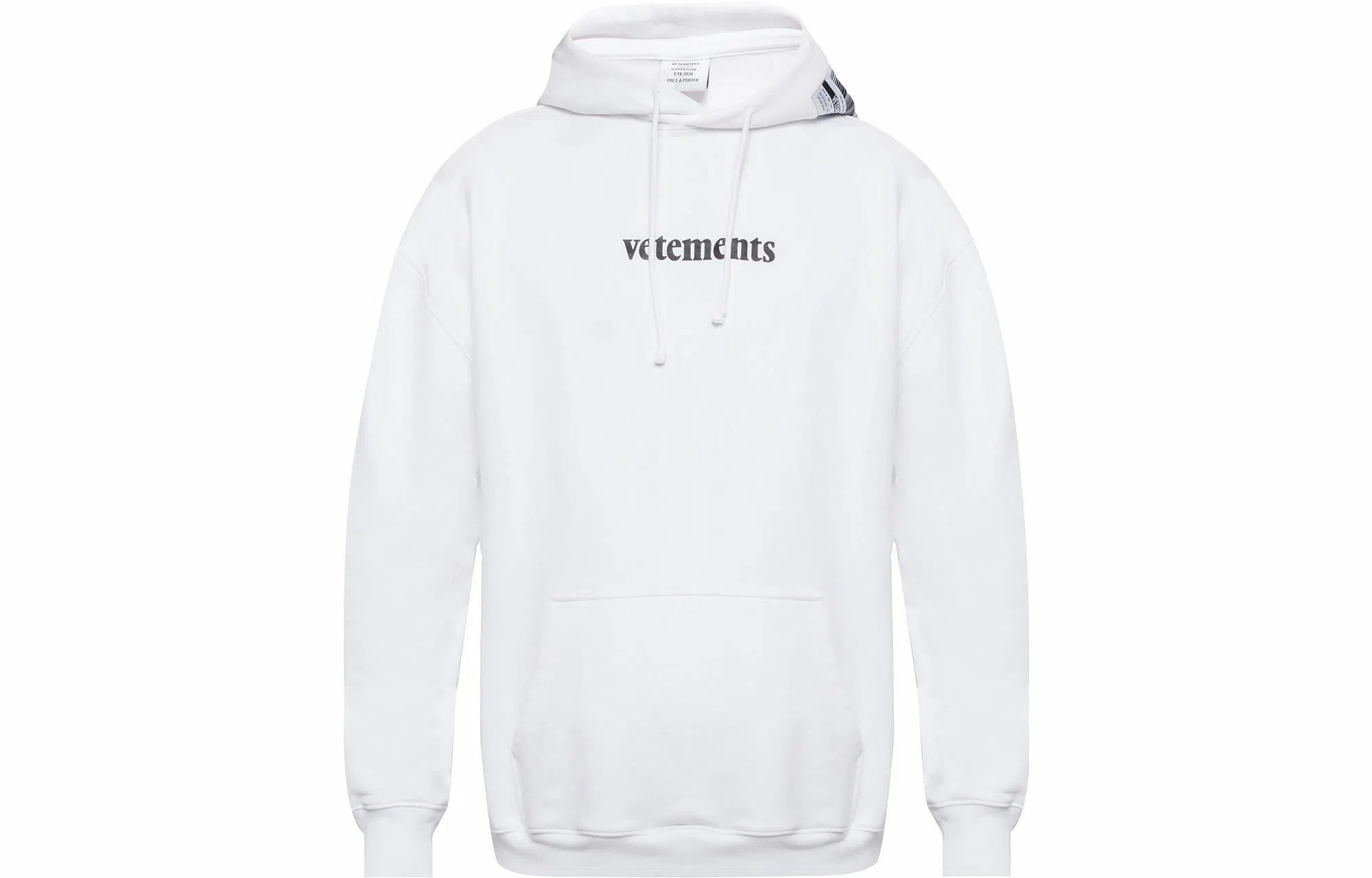 Vetements Logo Hoodie White