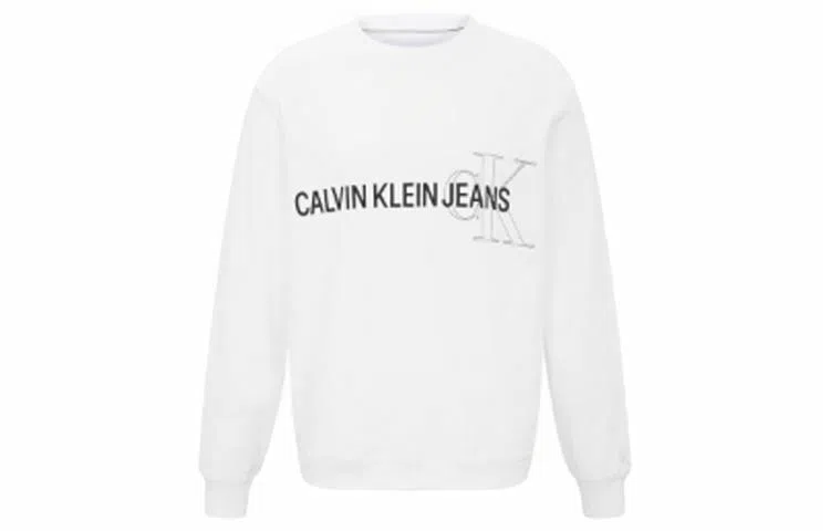 Calvin Klein Logo Print Sweatshirt White