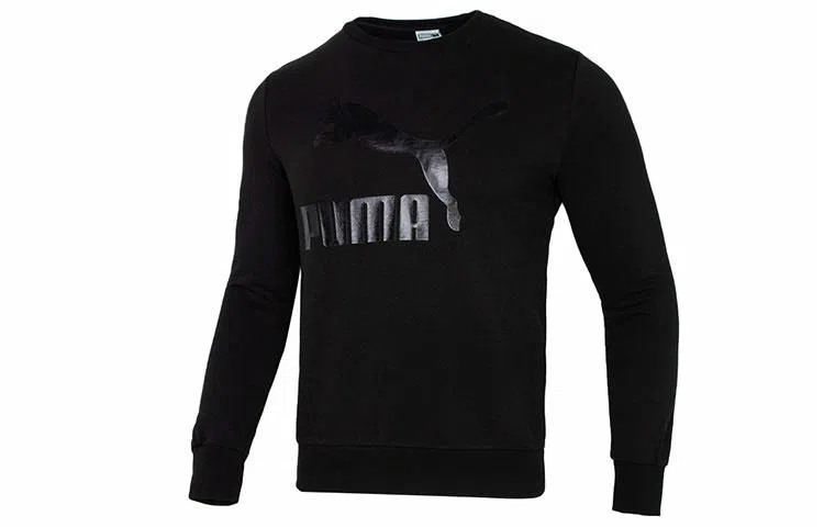 Puma Classics Metal Logo Crewneck Sweatshirt Black