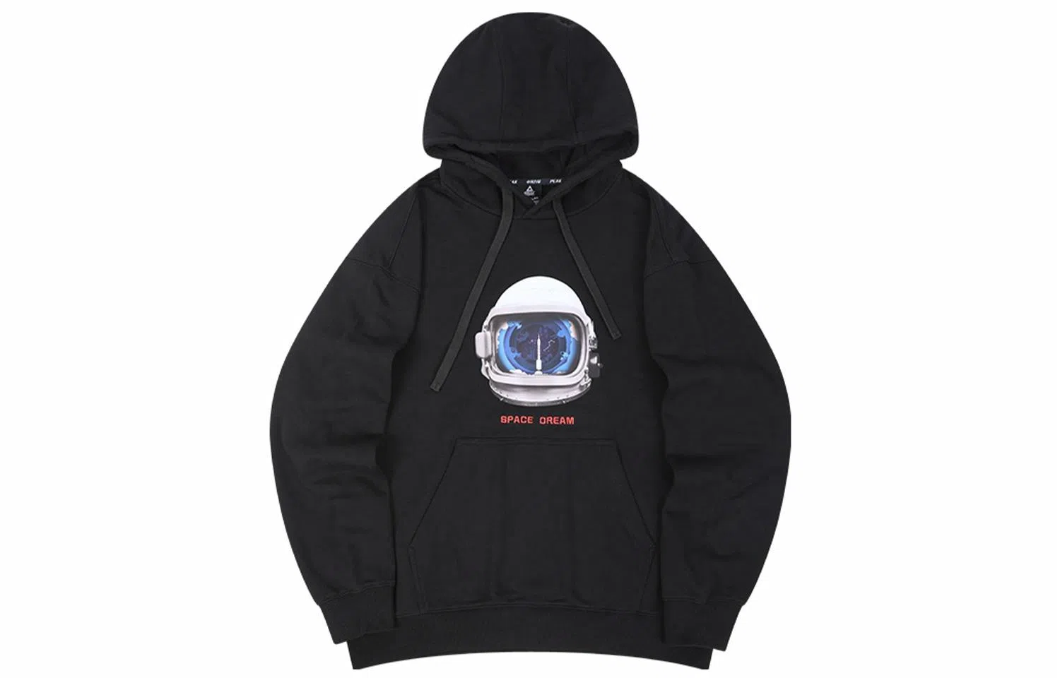 Peak Rocket Print Hoodie Black