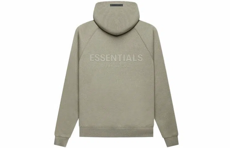 Fear of God Essentials Pullover Hoodie Pistachio FW21 Logo
