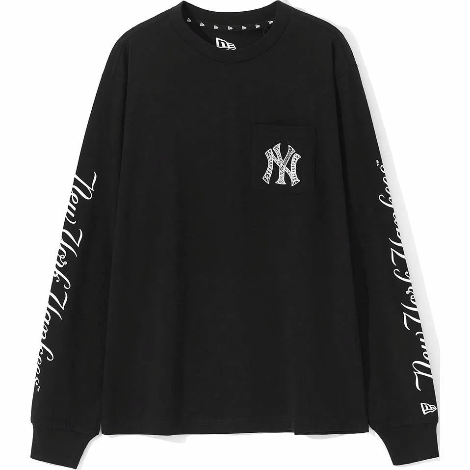 New Era NY Logo Crewneck Black