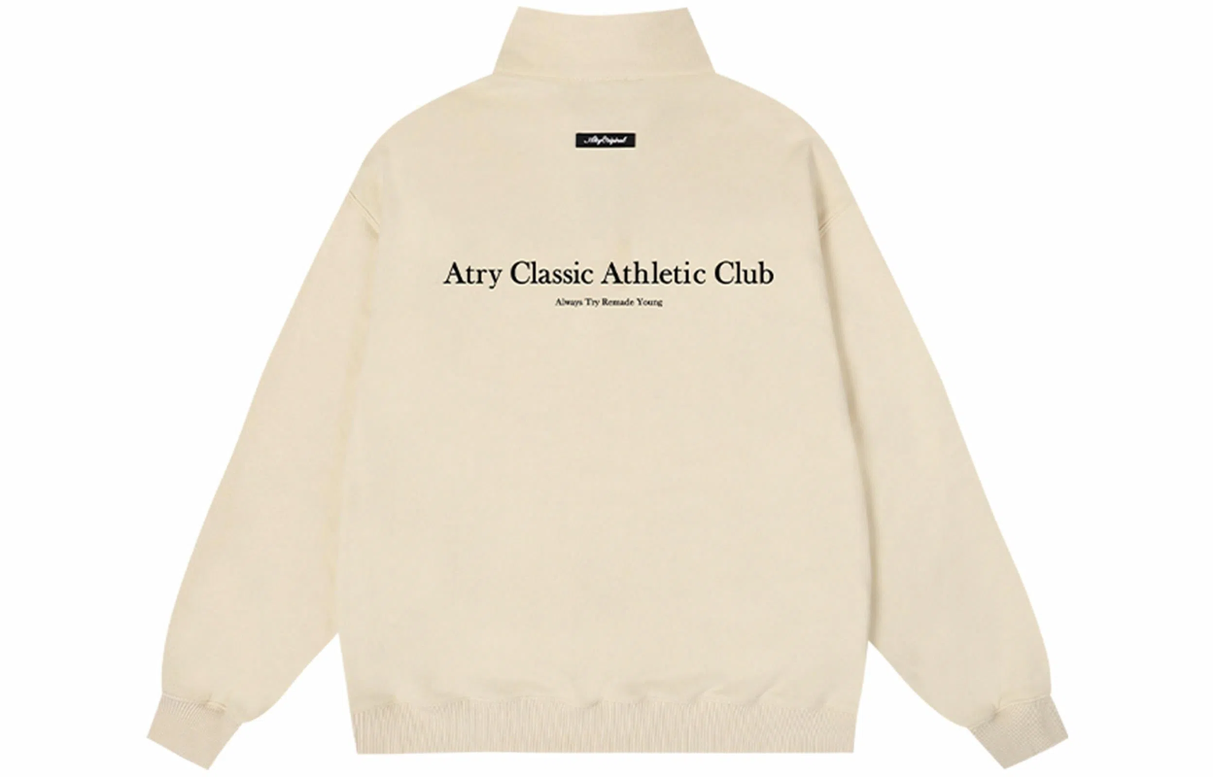 Atry Zipper Polo Retro Sweatshirt