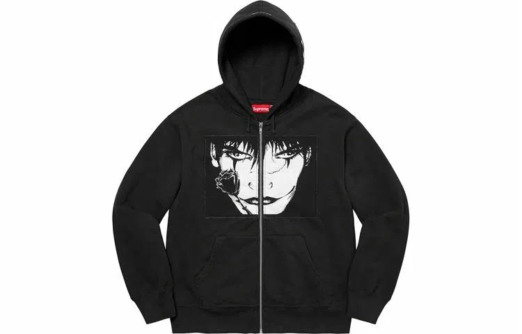 Supreme x The Crow Zip Up Hooded Sweatshirt