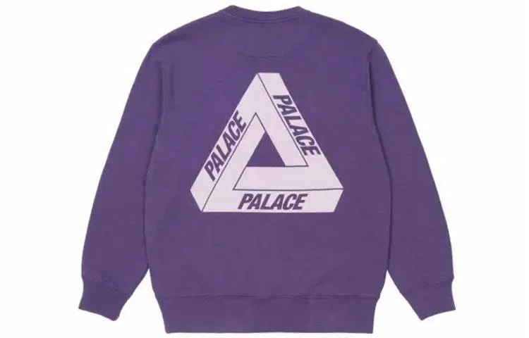 PALACE FW21 Slub Crew Purple Logo