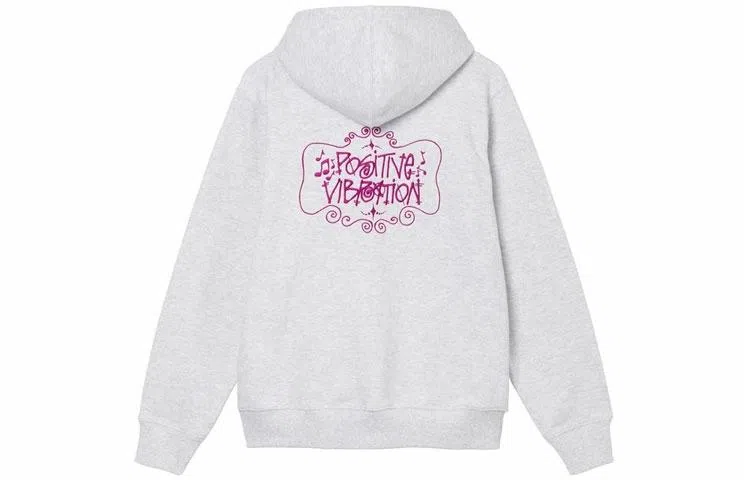 Stussy FW21 Positive Vibrations Embroidered Hoodie Logo