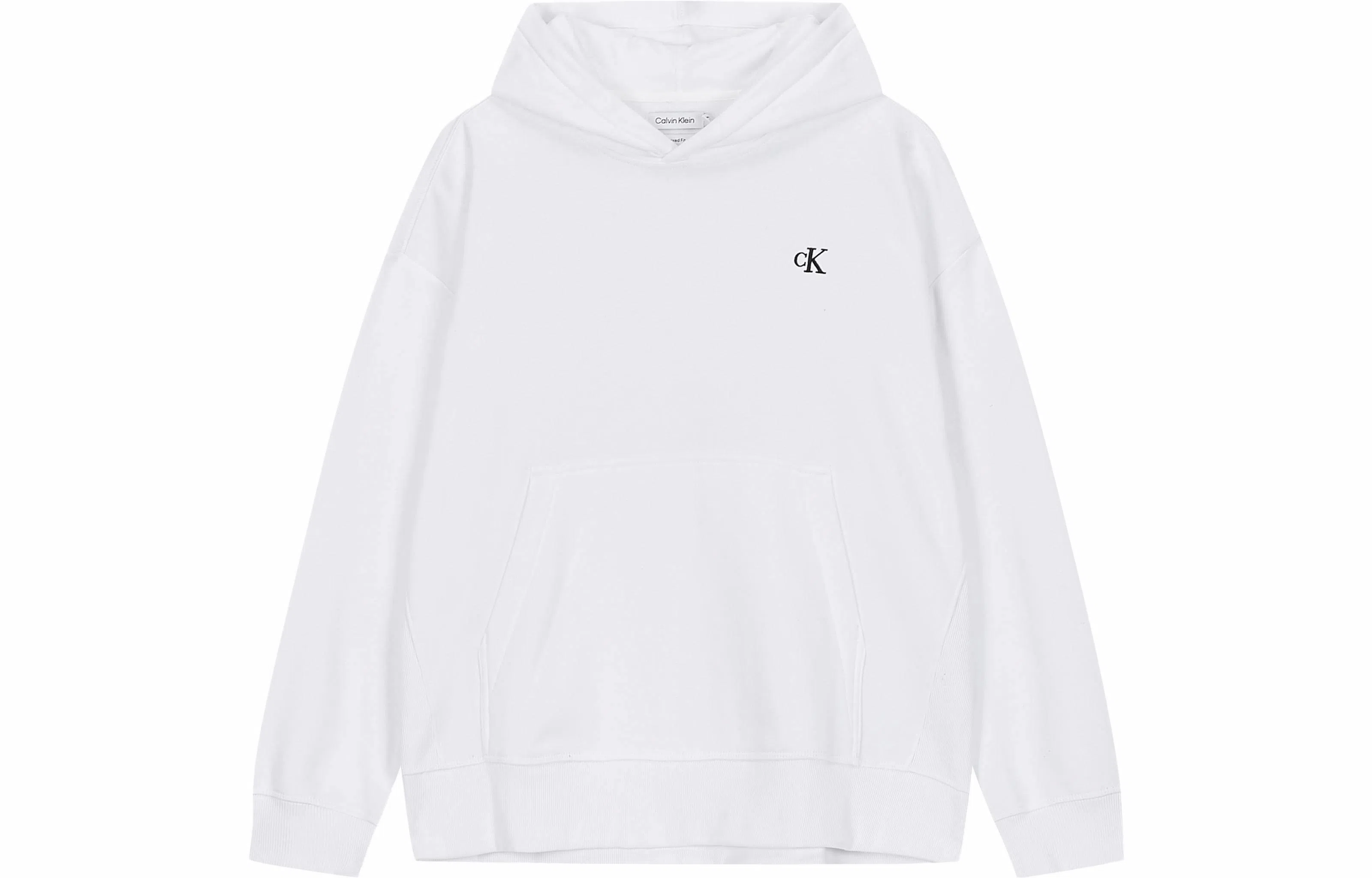 Calvin Klein Embroidered Hoodie White