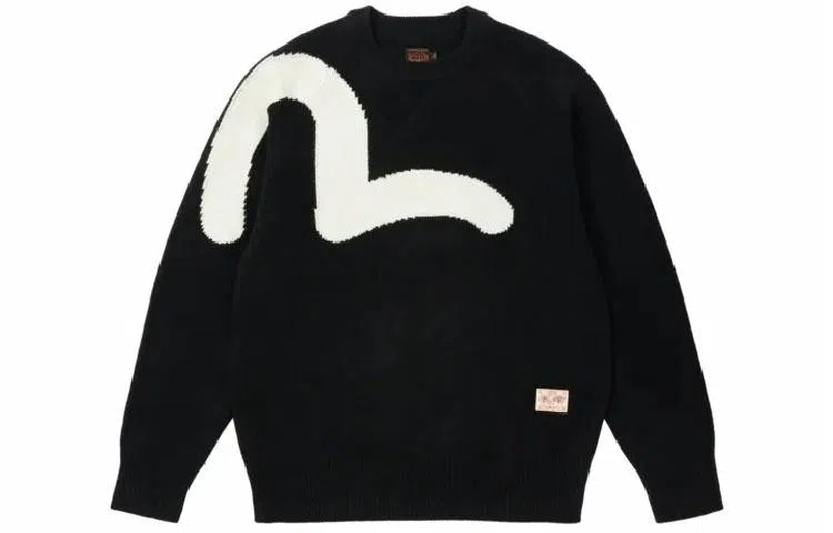 PALACE x EVISU Seagull Knit Black Logo