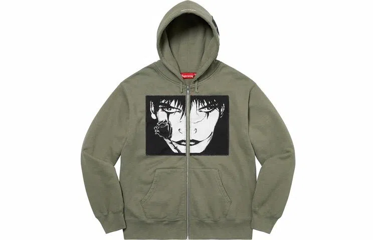 Supreme x The Crow Zip Up Hooded Sweatshirt