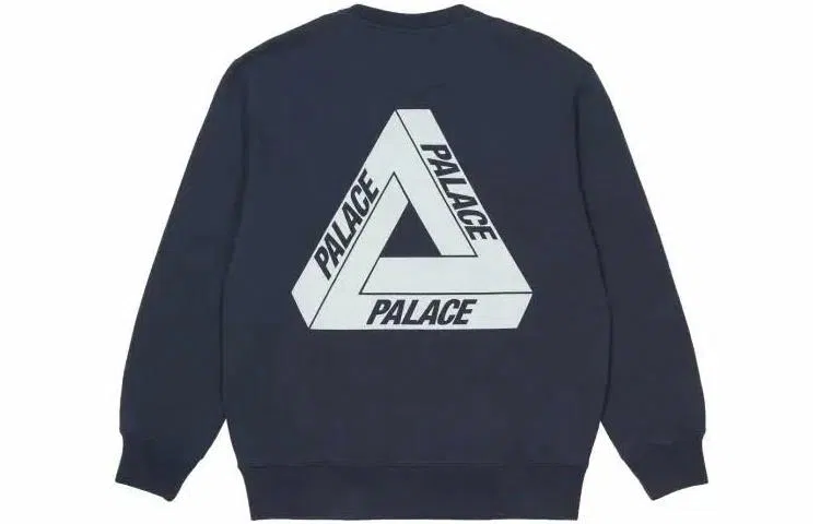PALACE FW21 Slub Crew Navy Logo