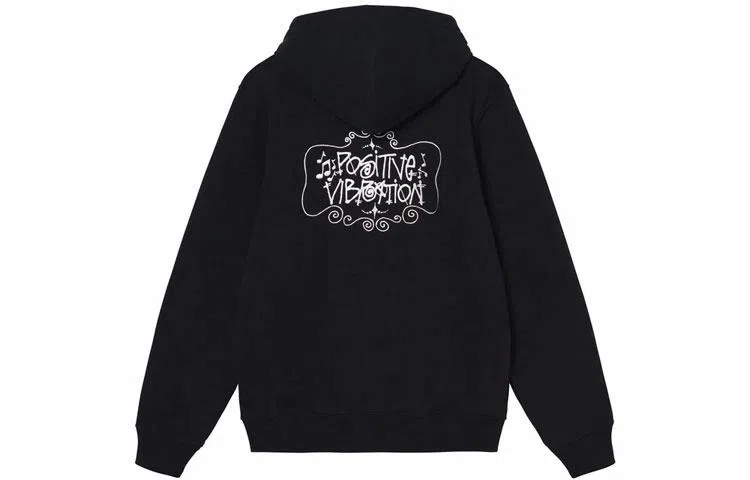 Stussy FW21 Positive Vibrations Embroidered Hoodie Logo