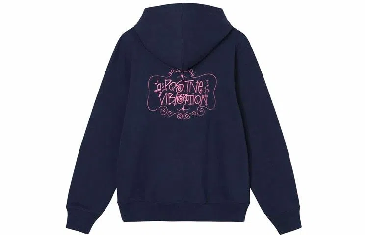 Stussy FW21 Positive Vibrations Embroidered Hoodie Logo