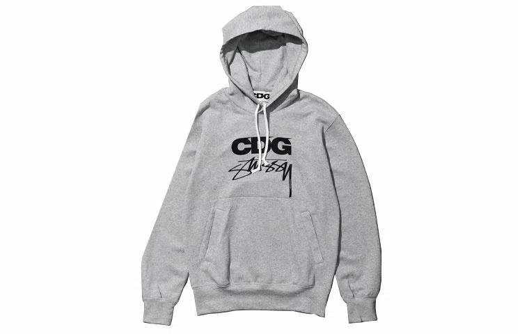 CDG x Stussy FW21 Hoodie Grey