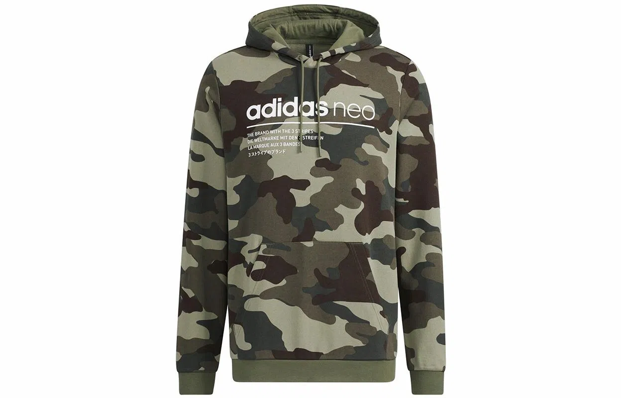adidas neo M Sw Camo Hdy Logo