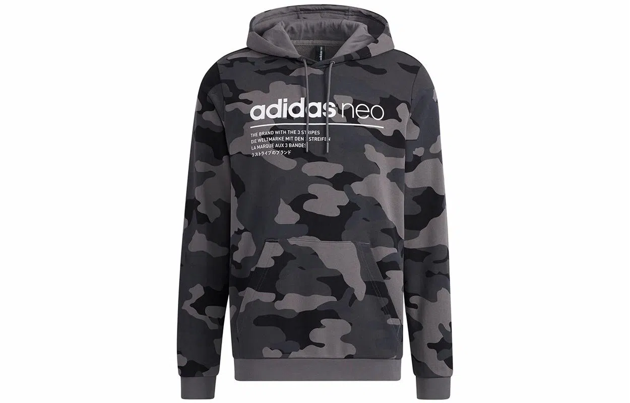 adidas neo M Sw Camo Hdy Logo