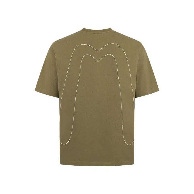 EVISU Big M Embroidered Tee Military Green