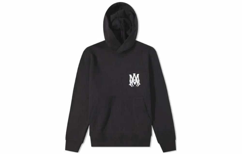 AMIRI Letter Print Hoodie Black