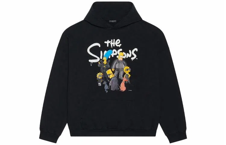 Balenciaga x The Simpsons Hoodie Black