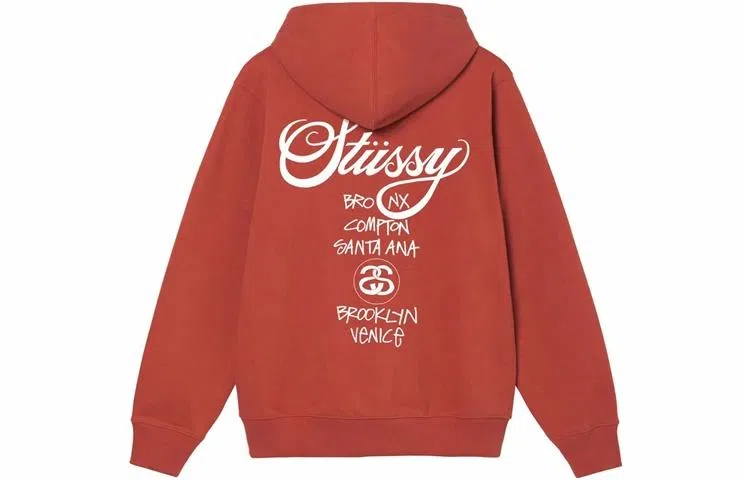 Stussy World Tour Hoodie Logo