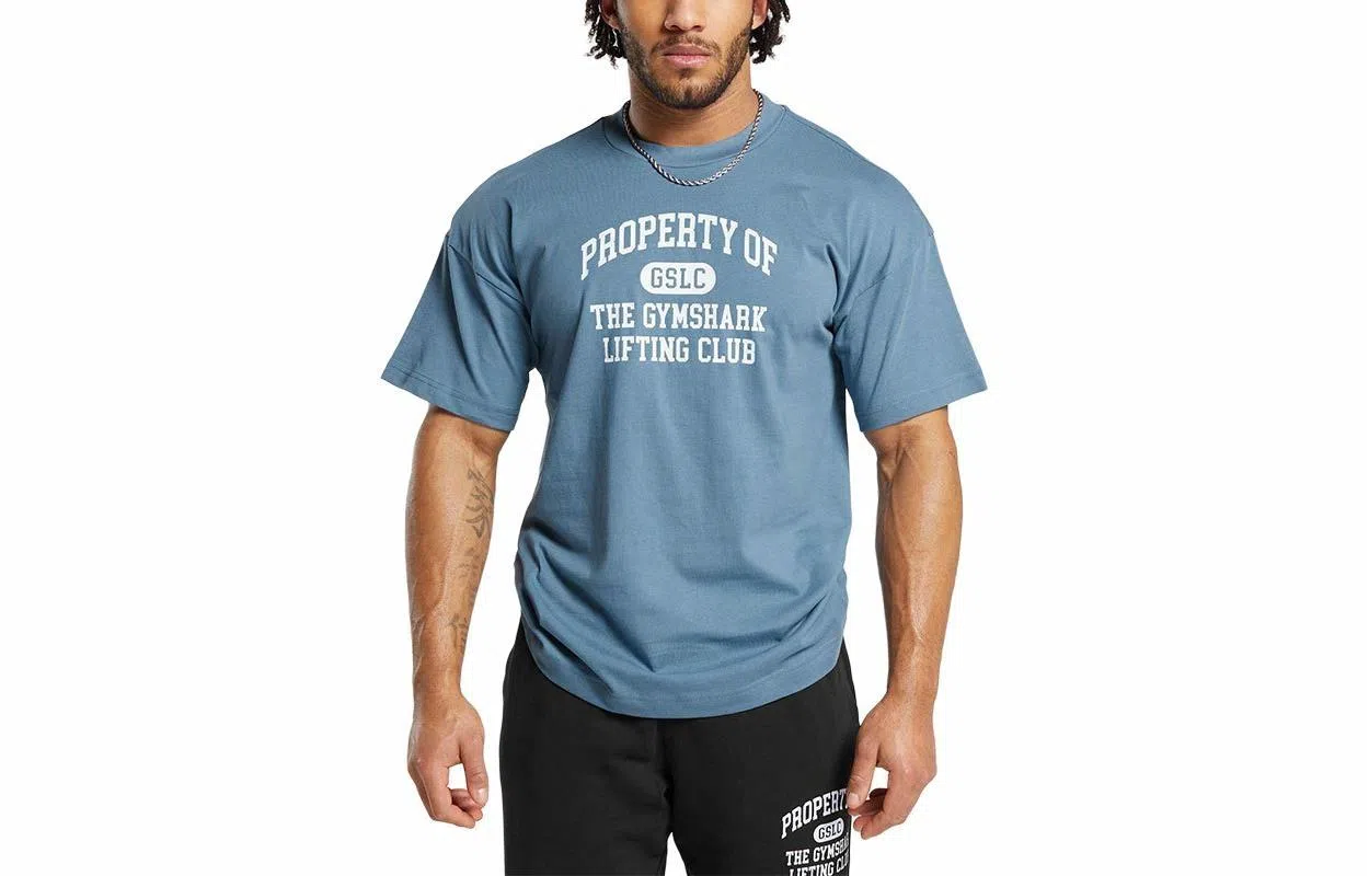 GYMSHARK Property Of T-Shirt Blue