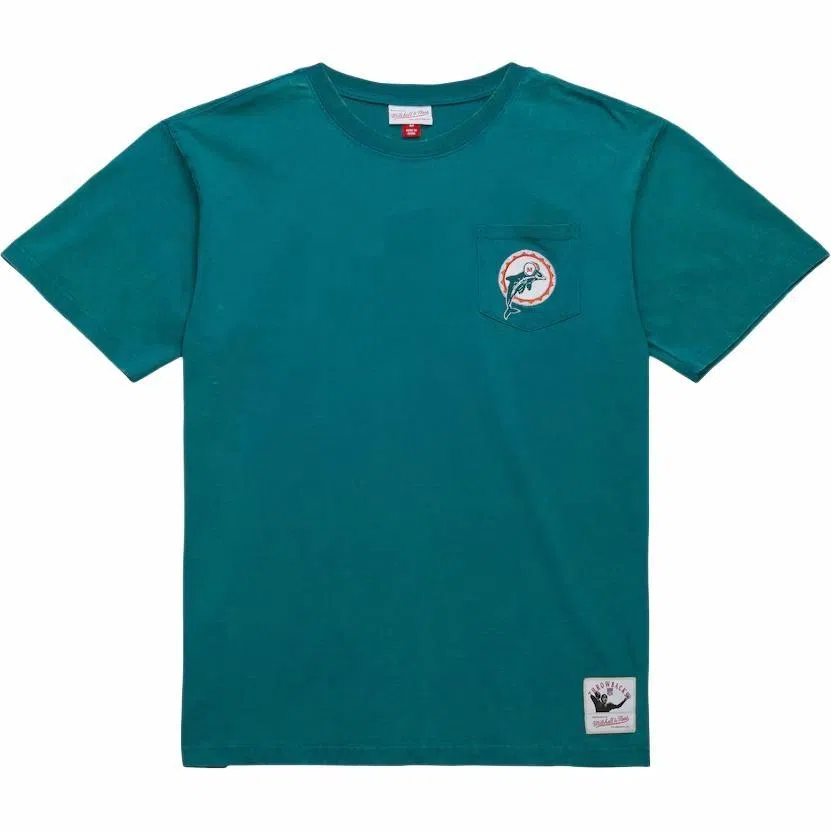 Mitchell Ness Aqua Miami Dolphins T