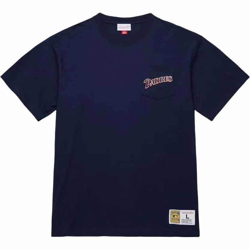 Mitchell Ness x MLB SAN DIEGO PADRES intage Logo Double Hit Pocket T