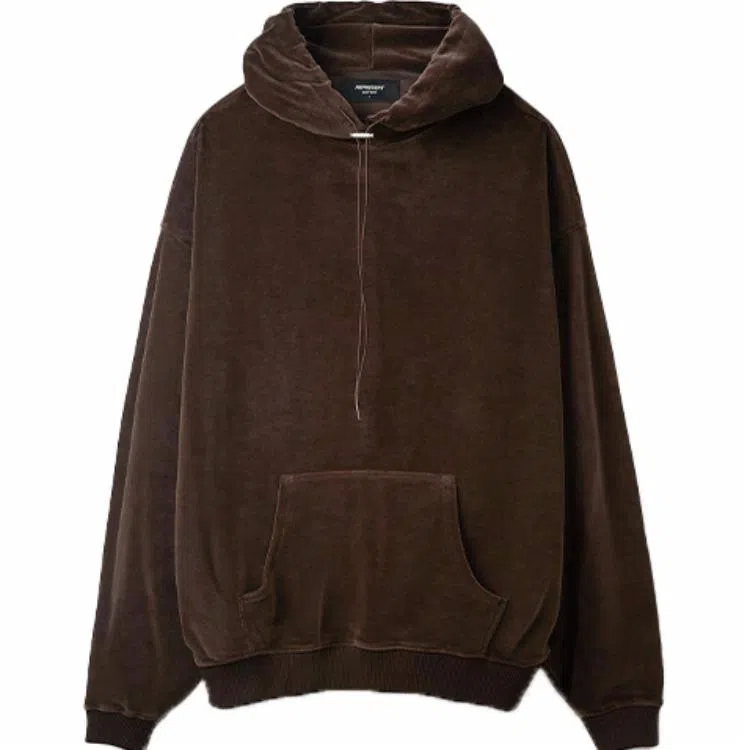 REPRESENT Velvet Hoodie Brown