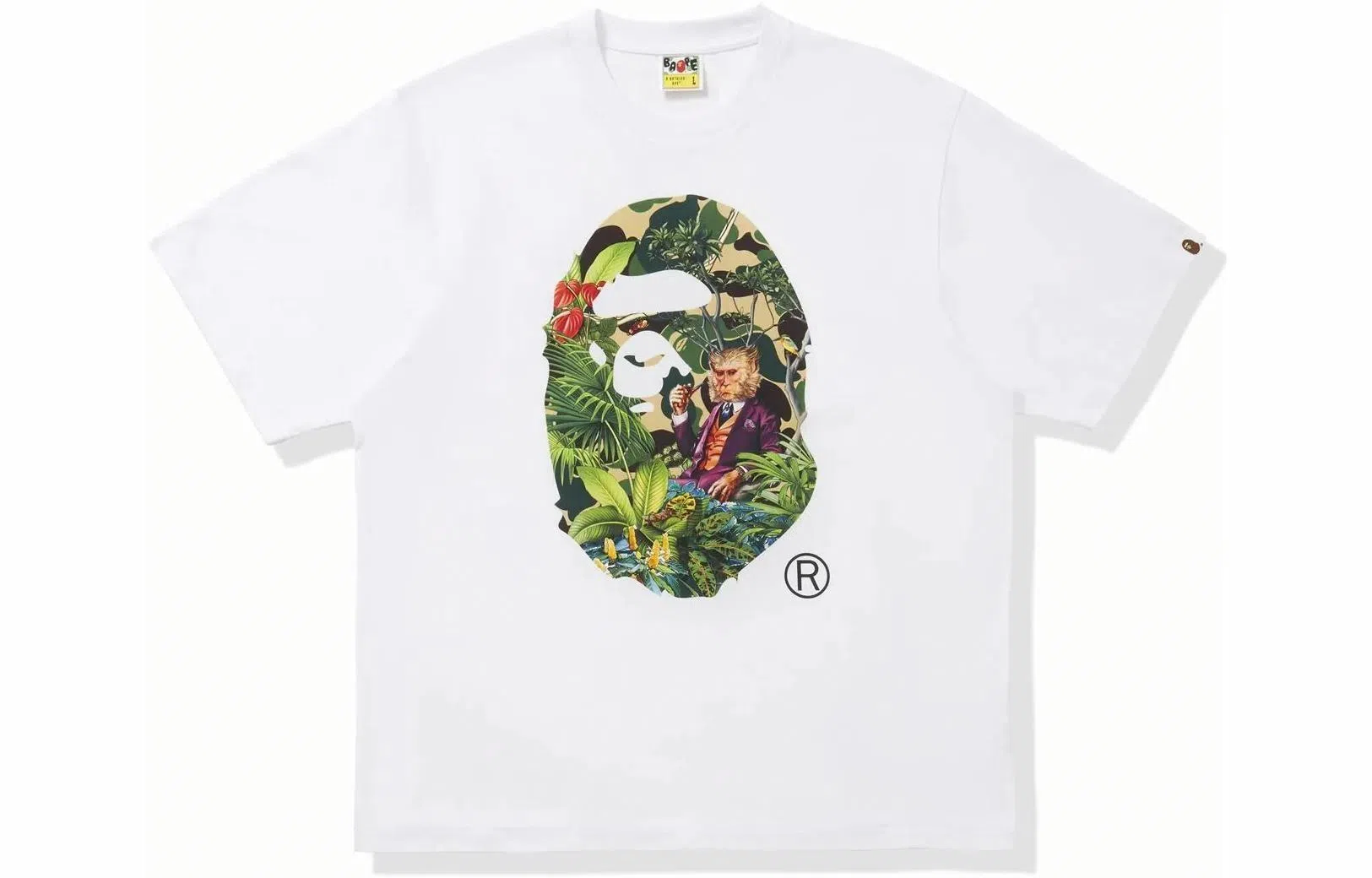 A BATHING APE x MONKEY 47 Head Tee GreenT