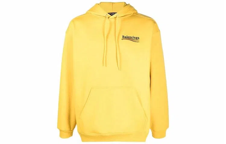 Balenciaga Logo Hoodie Yellow