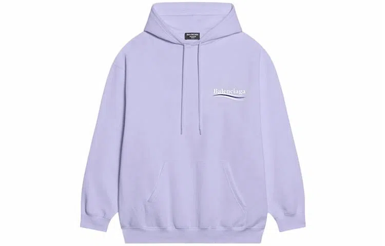 Balenciaga Logo Print Pullover Purple