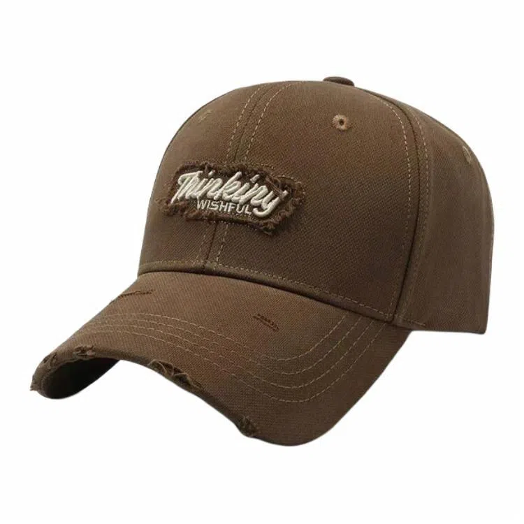 佐闯 美式呢料加深百搭韩版硬挺有型时尚男显脸小韩版刺绣春夏季潮款 棉 鸭舌帽 男女同款情侣款