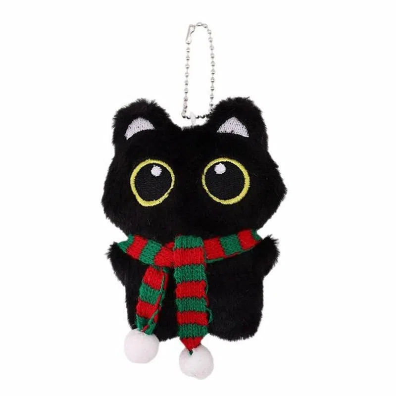 Qiantong Little Black Cat Plush Keychain