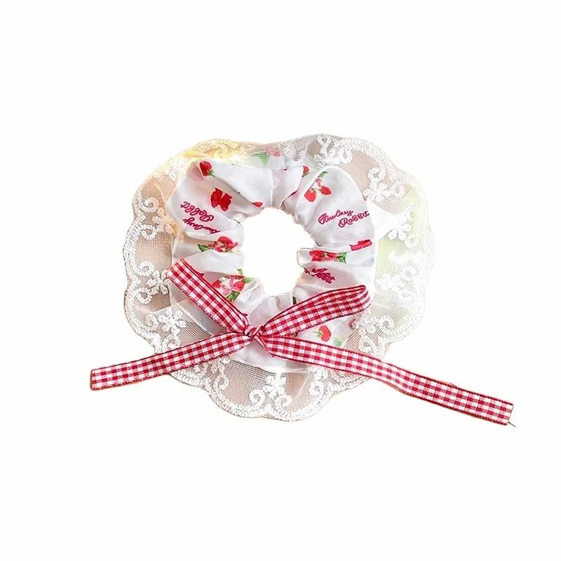 水中玉 蝴蝶结大肠发圈可爱甜美高弹力扎头皮筋高级感夏日发绳头饰 布艺 头绳 女款